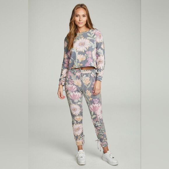 NWT Chaser Drawstring Shirred Cuffed Slim Jogger in OFF WHITE - Picture 9 of 10